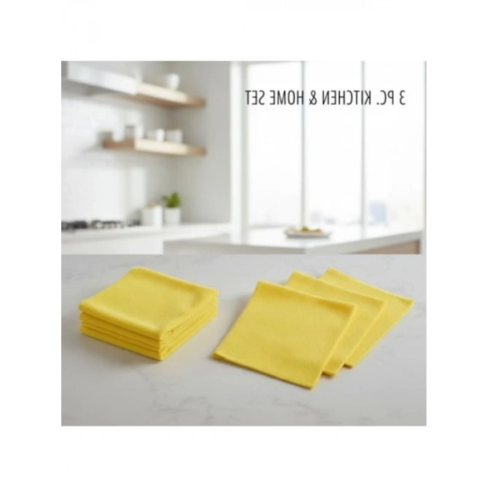 3’lü Yüksek Emici Mikrofiber Temizlik Bezi Seti