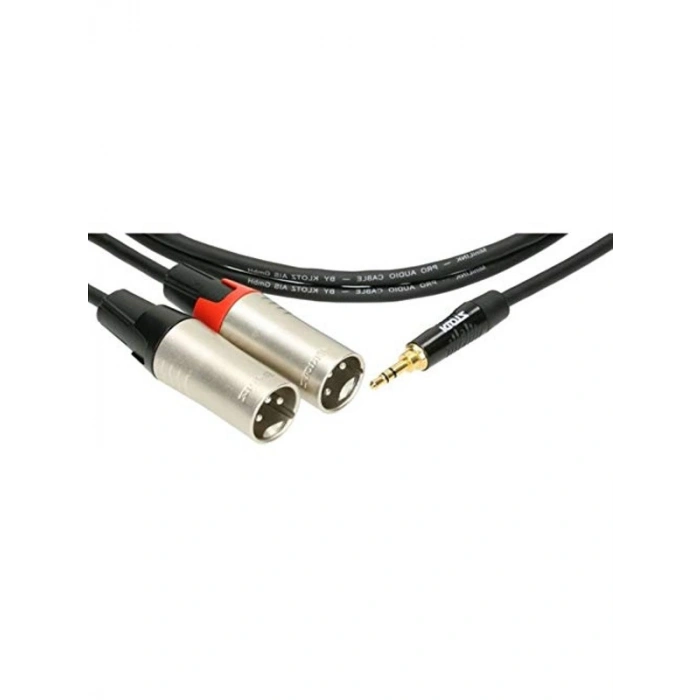 3m Mini TRS Jack - 2x XLR Erkek Kablo ile Ses Bağlantısı