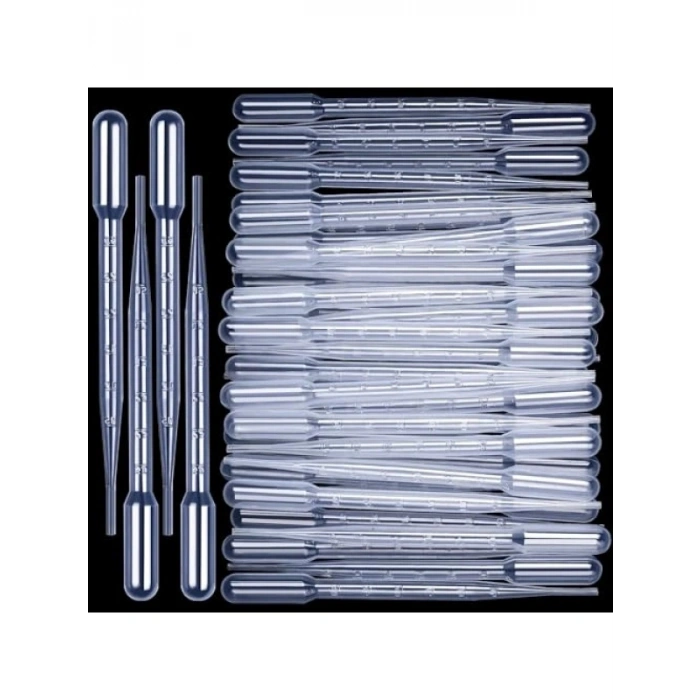 3ml Kapasiteli Tek Kullanımlık Pastör Pipet - 100 Adet