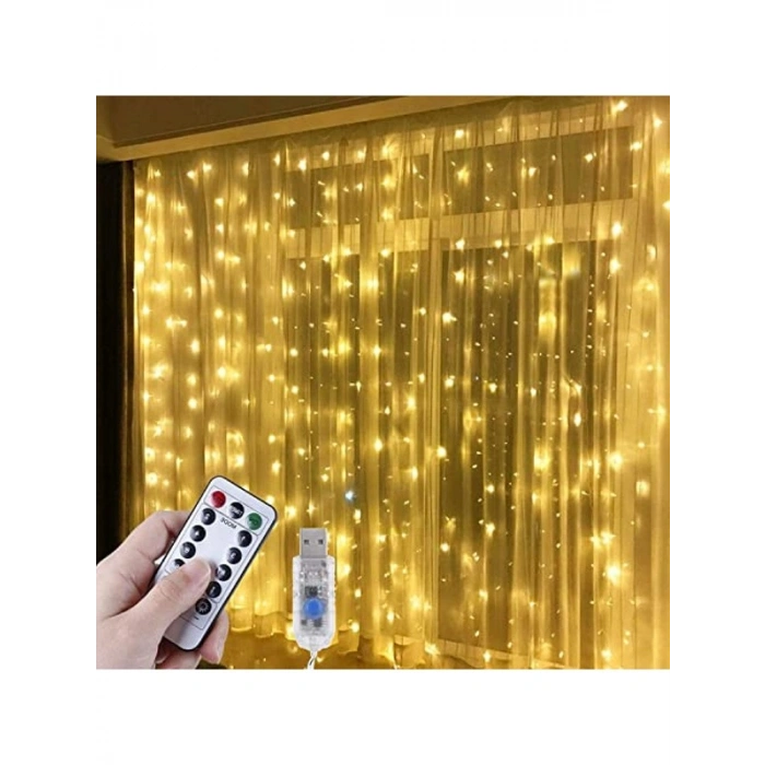 3x3 Metre Kumandalı Peri Led Işık - Dekoratif Yılbaşı Aydınlatması