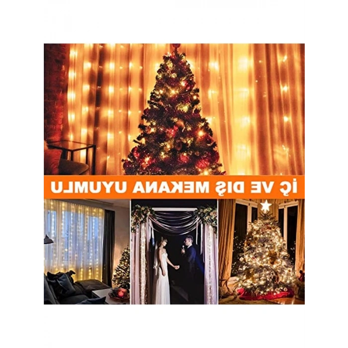 3x3 Metre Kumandalı Peri Led Işık - Dekoratif Yılbaşı Aydınlatması