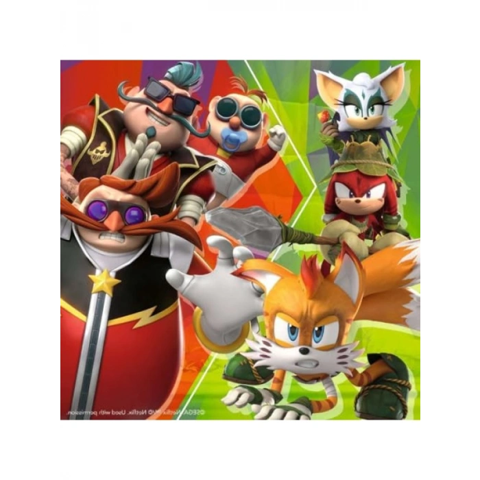 3x49 Parça Sonic Çocuk Puzzle Seti