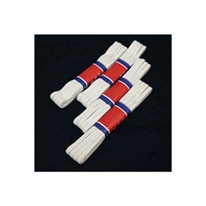 4 Adet 0.80 Cm Beyaz Bel Paça Don Lastiği Geniş Yassı Lastik 40 Metre