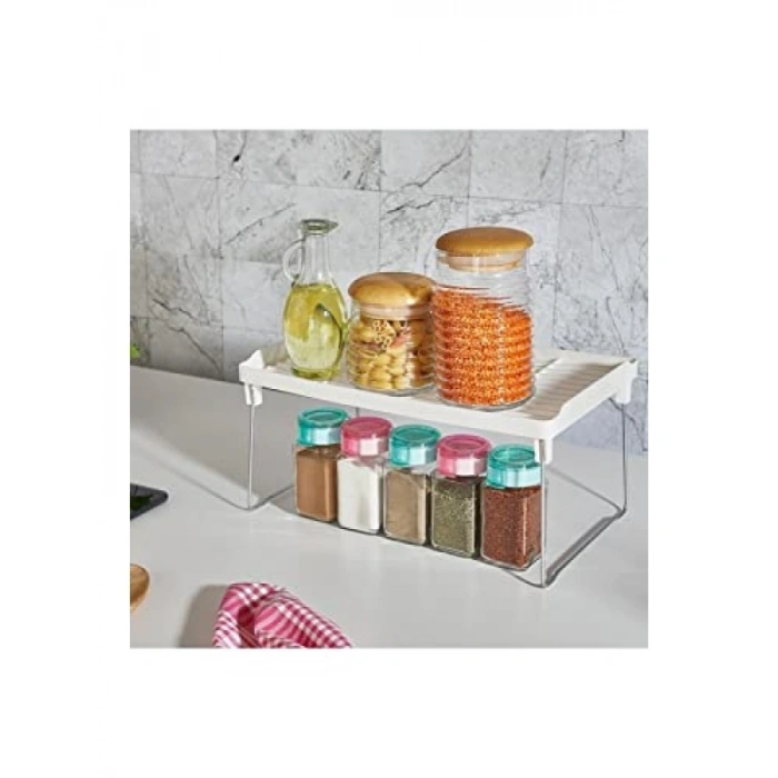 4 Adet Dolap İçi Organizer Raf Düzenleyici