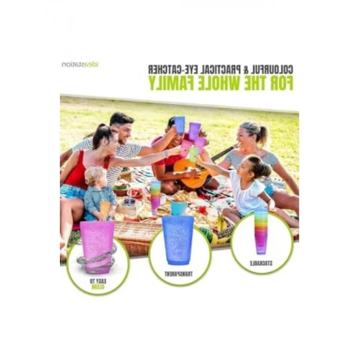 4 Adet Kırılmaz 250 ML Parti Piknik Bardağı