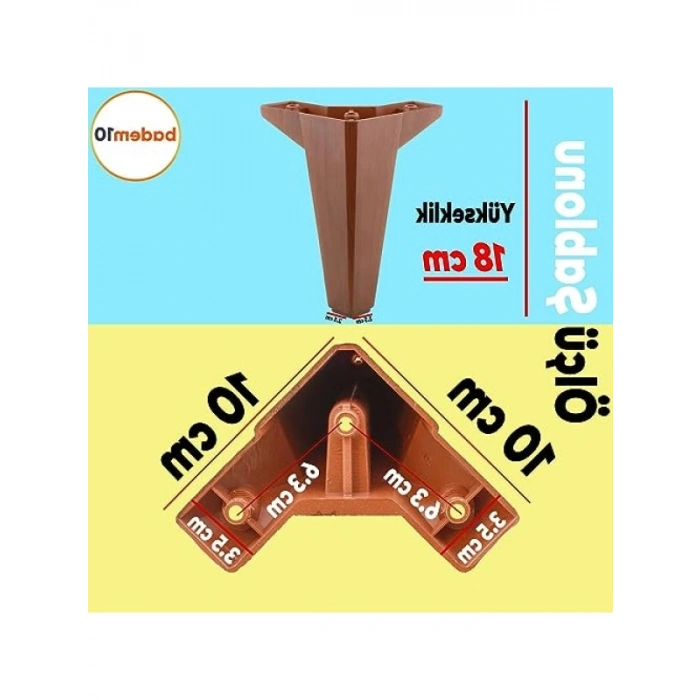 4 Adet Lüks Mobilya Koltuk Ayağı, 18 cm
