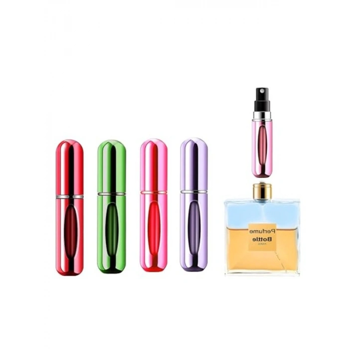 4 Adet Mini Parfüm Atomizer, 5 ML Yeniden Doldurulabilir Seyahat İçin