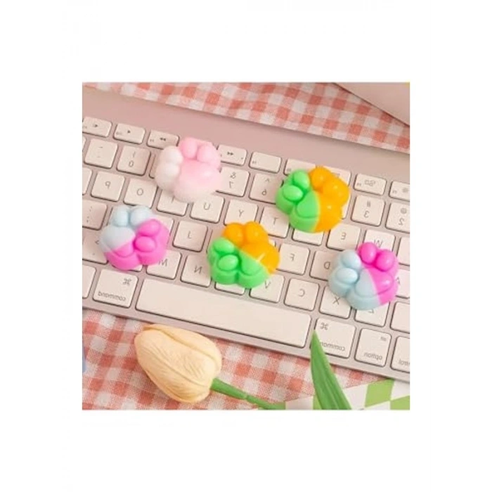 4 Adet Minik Kedi Patisi Stres Oyuncağı | Pufi Taba Squishy