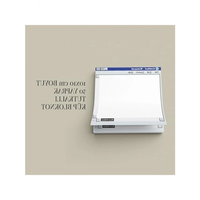 4 Adet Tutkallı Küp Bloknot - 10x10cm 50 Yaprak