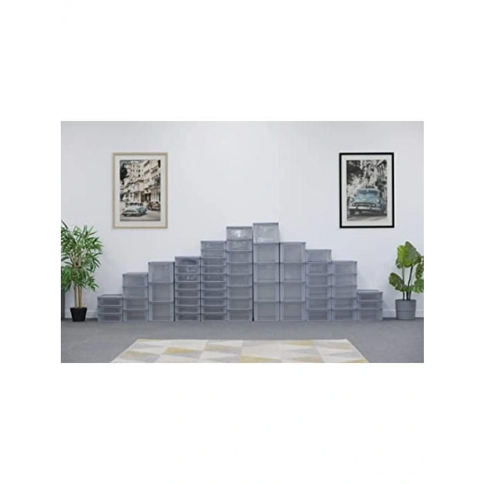 4 Çekmeceli Şeffaf Ofis Düzenleyici Dolap