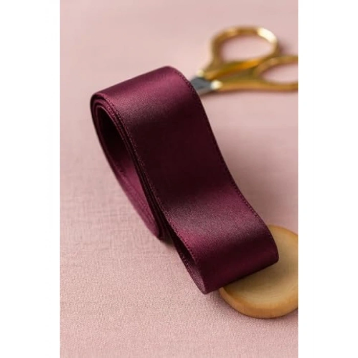 4 cm Genişliğinde Mor Saten Kurdela - 10 Metre