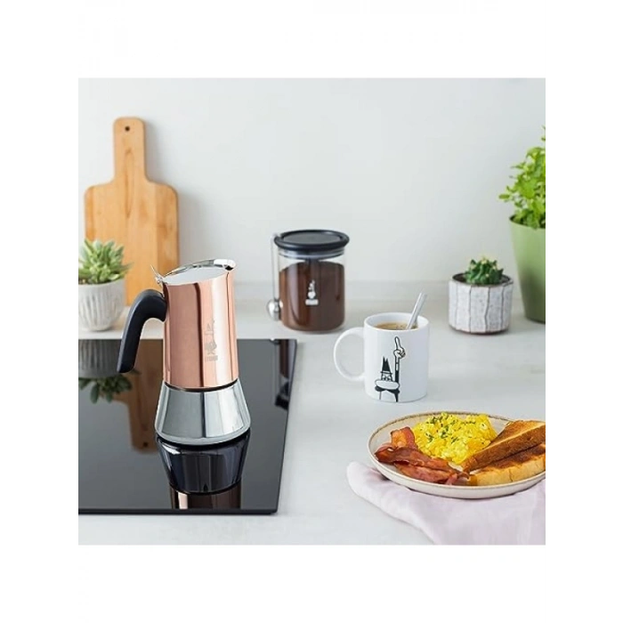 4 Fincan Kapasiteli Ocak Üstü Espresso Pişirici - Paslanmaz Çelik