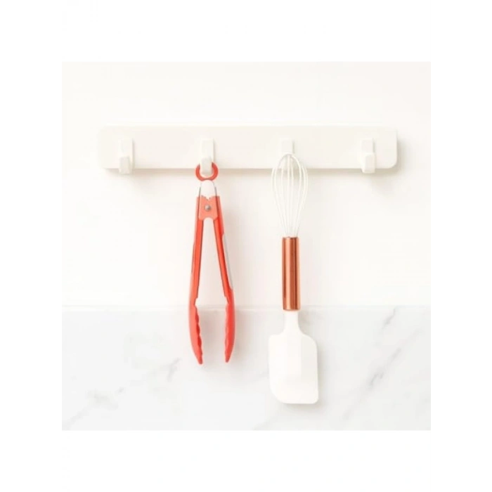 4 Kancalı Yapışkanlı Duvar Askılığı - Delmeden Kolay Montaj