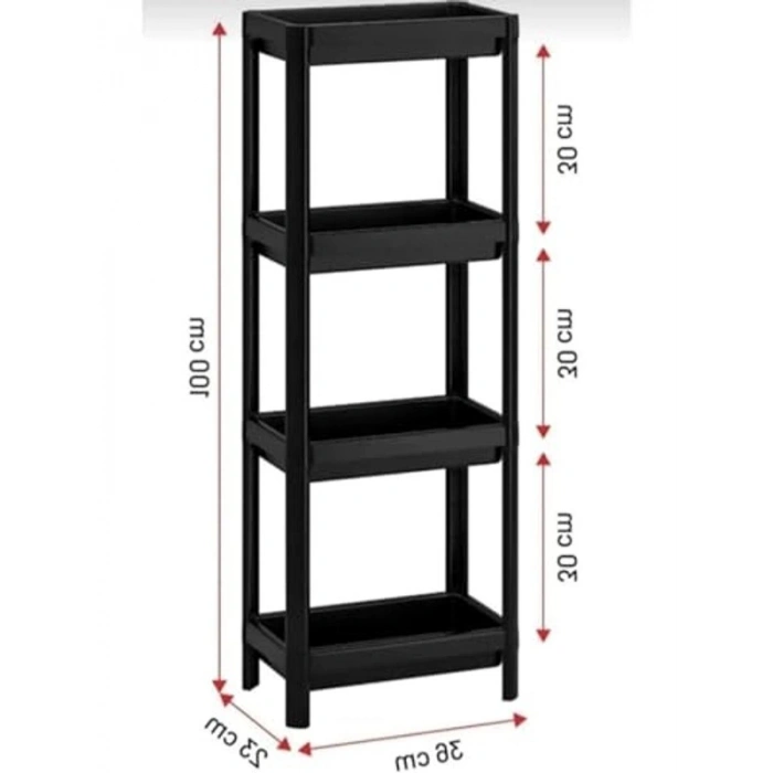 4 Katlı Plastik Organizer, Kolay Montaj ve Kullanım için
