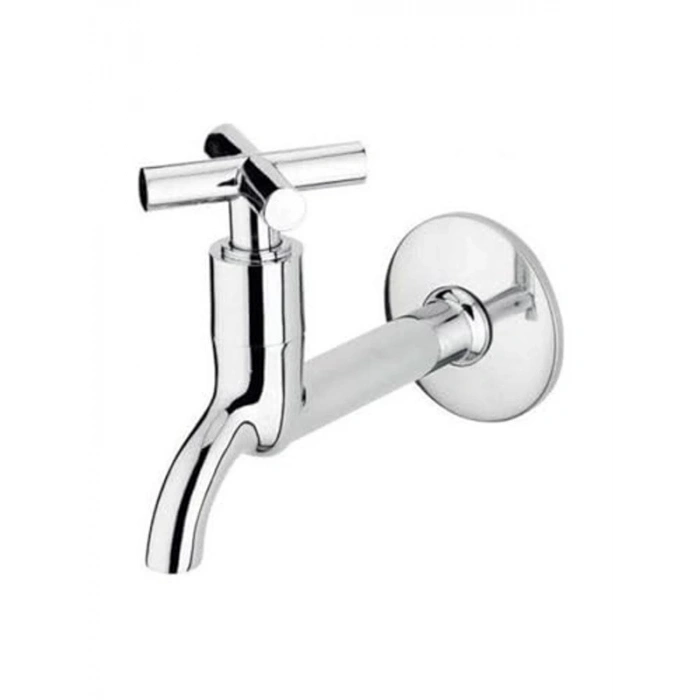 4 Kollu Krom Musluk - Duvardan Tek Girişli, 4lü Artı Aç Kapa