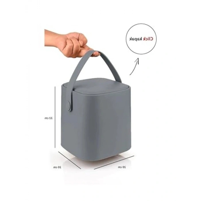 4 Litre Kapasiteli Mutfak Çöp Kovası, Kilitli Kapak ve Tezgah Üstü Tasarım
