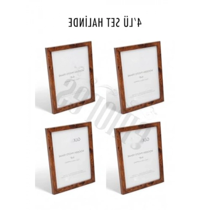 4lü Ahşap Resim Çerçevesi Seti, 15 x 20 cm Boyutunda
