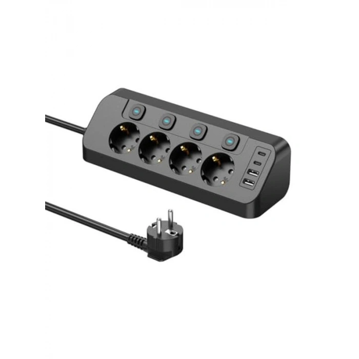 4lü Anahtarlı Priz, Aşırı Yük ve Kısa Devre Koruma Özellikli