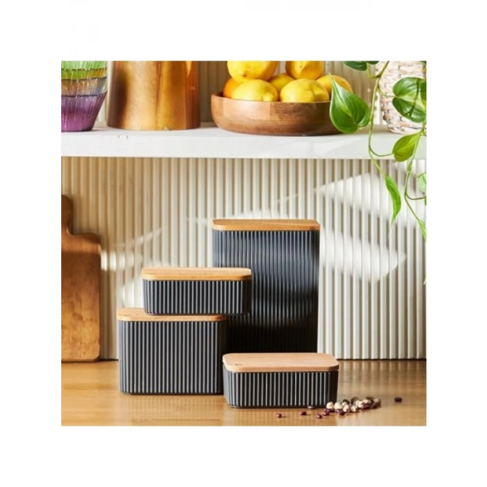 4lü Antrasit Saklama Kabı Seti