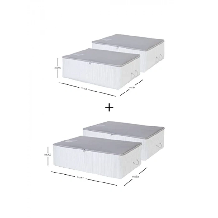 4lü Baza Altı Hurç Seti - Gri Renk