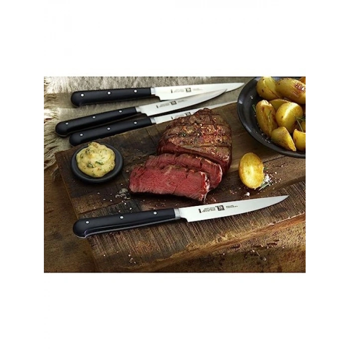 4lü Biftek Bıçağı Seti - Paslanmaz Çelik, Ergonomik Saplar