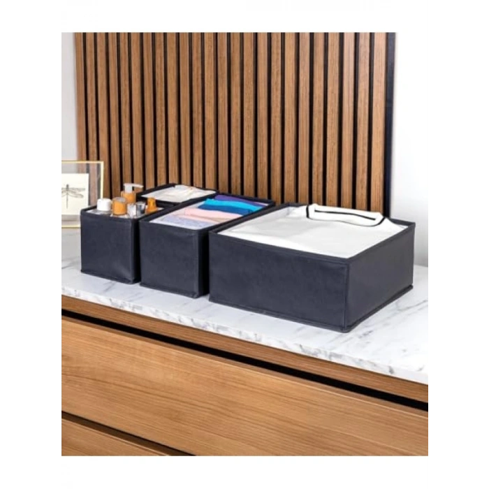 4lü Çekmece Düzenleyici Kutu - Antrasit Renk, Pratik Kullanım