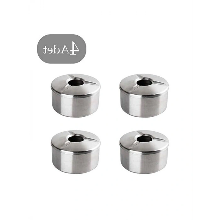 4lü derin metal küllük seti, dayanıklı ve kullanışlı