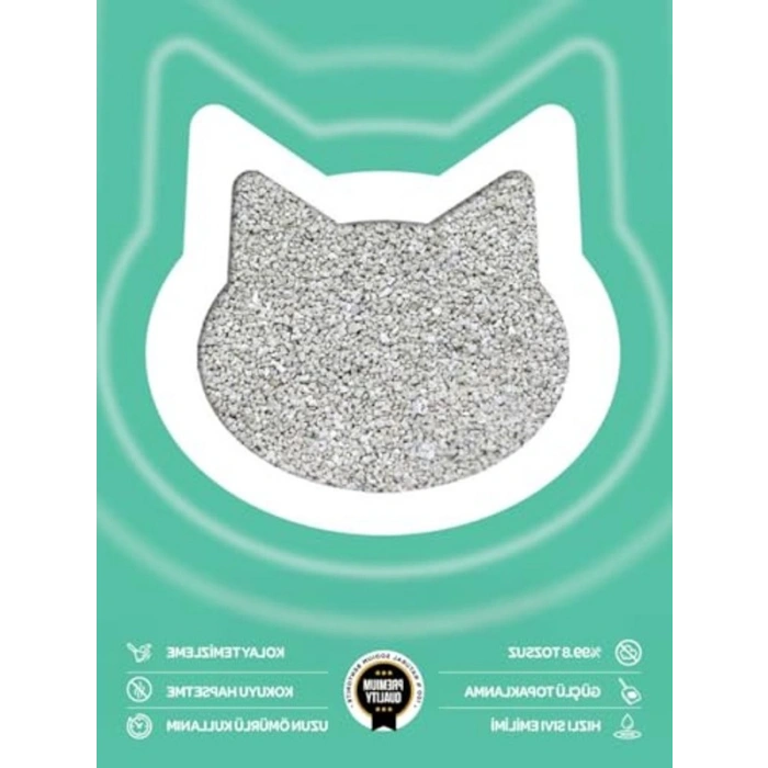 4lü Ekonomik Paket, Kokusuz Topaklanan Kedi Kumu, 20 Lt