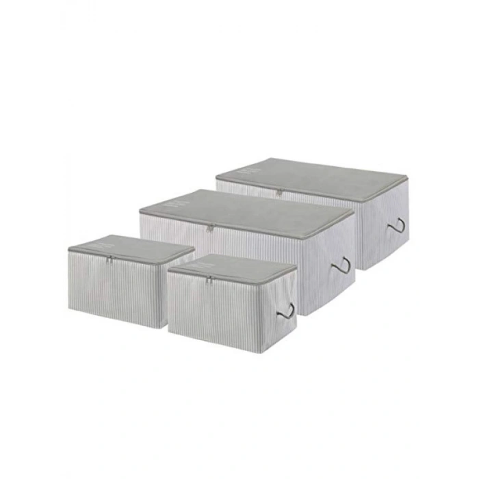 4lü Gri Renk Hurç Seti - Düzenli Evler İçin