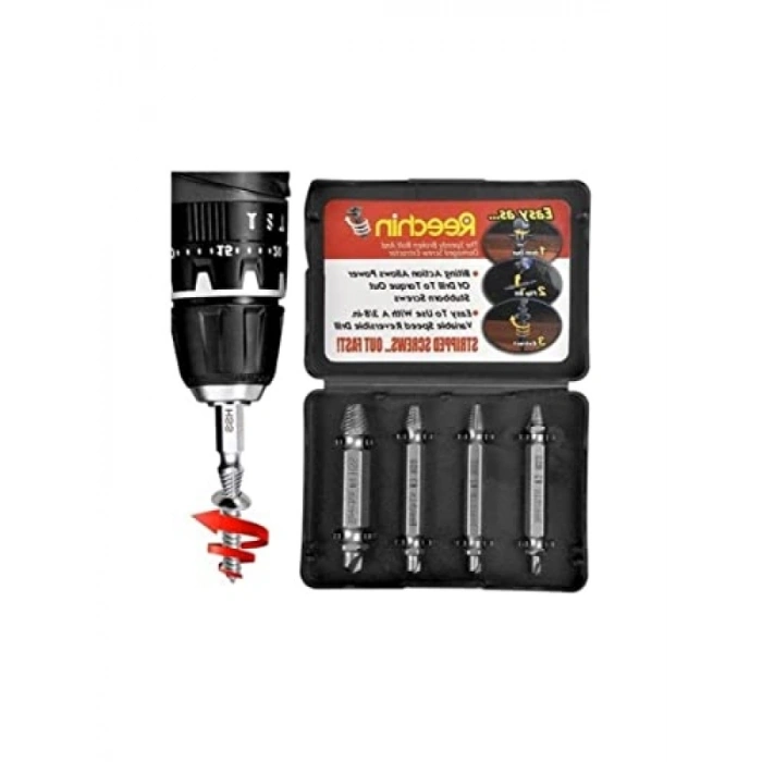 4lü Hasar Görmüş Vida Çıkarıcı Sökme Takımı