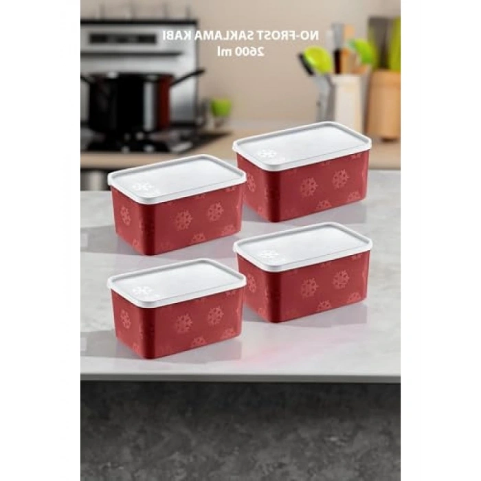 4lü Modüler Saklama Kabı Seti - 2600 ml