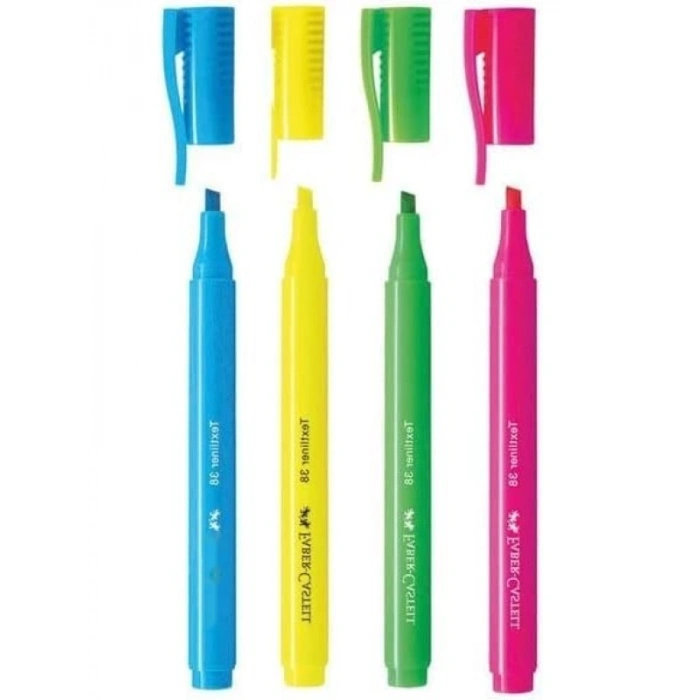 4lü Neon Renk Fosforlu Kalem Seti