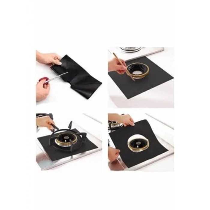 4lü Ocak Koruyucu Kağıt Seti, Temizlik Pedi