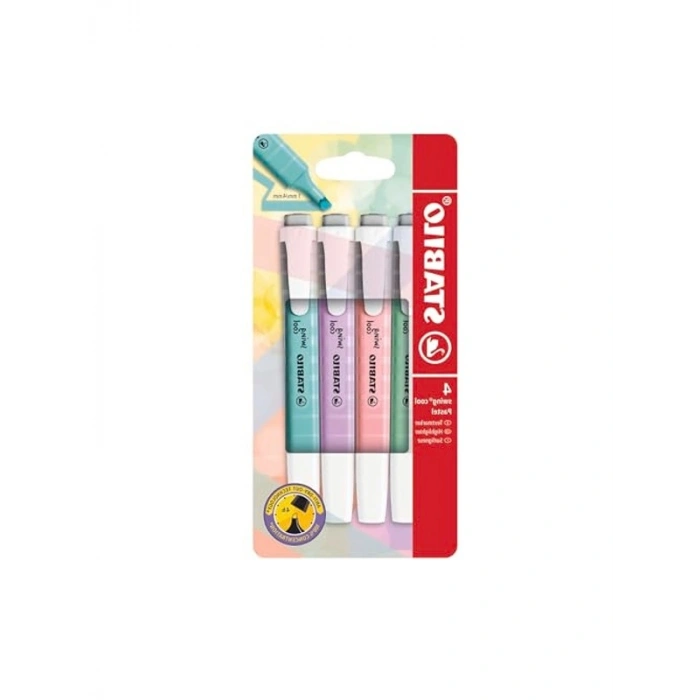 4lü Paket STABILO Swing Cool Pastel Marker Kalemler