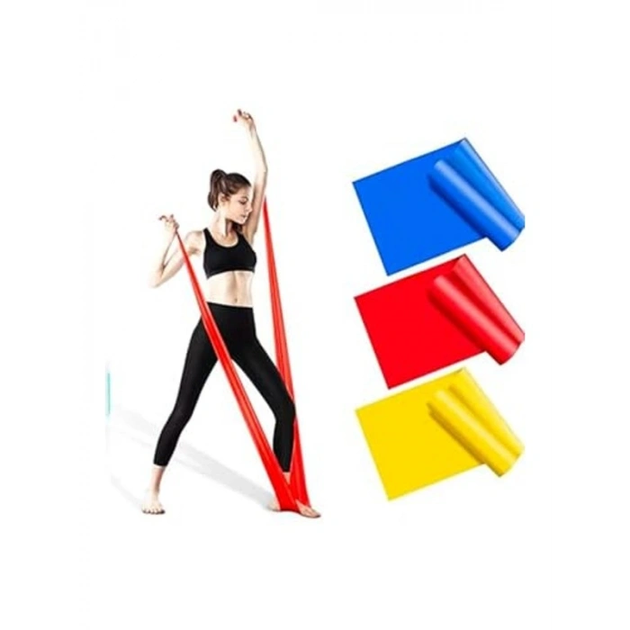 4Lü Pilates Bandı Seti, Kapı Aparatı ile Çok Renkli Kullanım