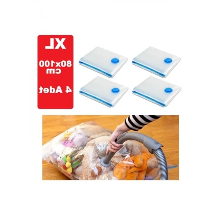 4lü Set Dolap Düzenleyici Hurç, 80x100 cm, Saklama Poşeti