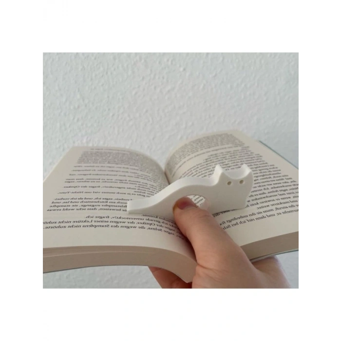 4lü Set Plastik Kedi Şekilli Kitap Tutucu - Dekoratif Okuma Aksesuarı