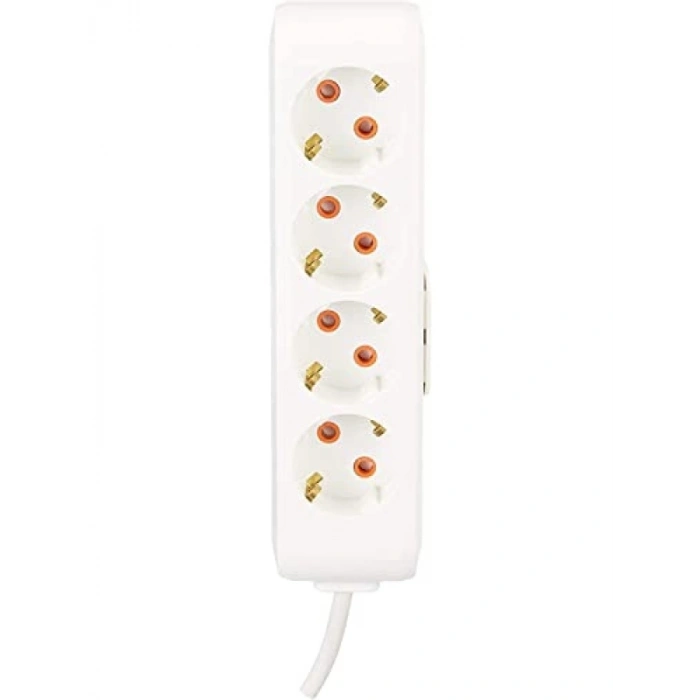 4lü Topraklı Kablolu Priz Seti - 3 Metre