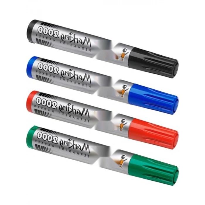 4lü Yuvarlak Uçlu Kalıcı Markör Seti - 1.7 mm Uç
