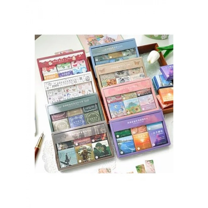 4 Mevsim Temalı 6 Adet Çıkartma Kutu Seti - Bullet Journal