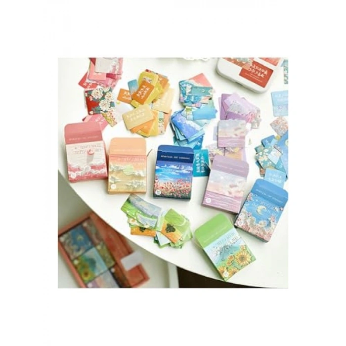 4 Mevsim Temalı 6 Adet Çıkartma Kutu Seti - Bullet Journal