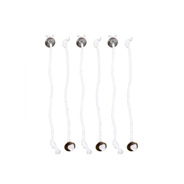 4 mm Kalınlığında 6 Adet Kopçalı Kandil Fitili Seti