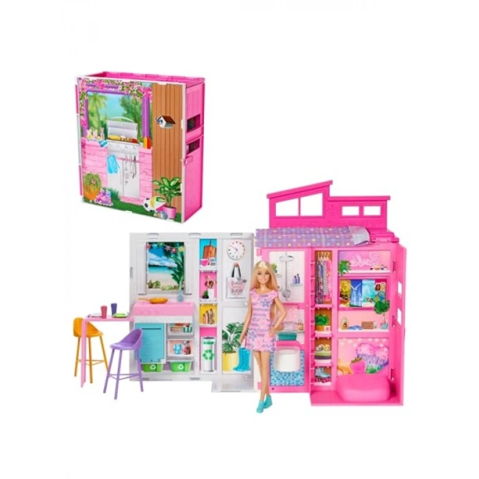 4 Oyun Alanlı Portatif Ev Seti, 11 Aksesuar ile