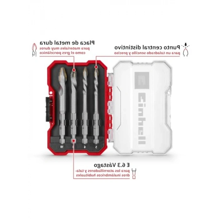 4 Parça Karbür Fayans Matkap Ucu Seti (Saklama Kutusu Dahil)