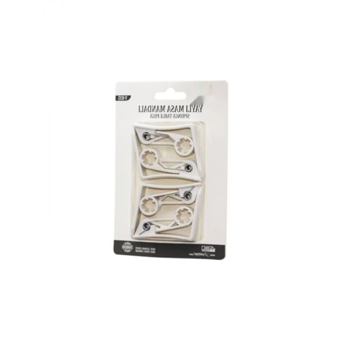 4 Parça Plastik Yaylı Masa Örtüsü Mandalı Kıskacı