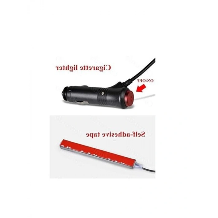 4 Parça RGB Şerit LED Işık Seti, Araç İçi Ambiyans Aydınlatma