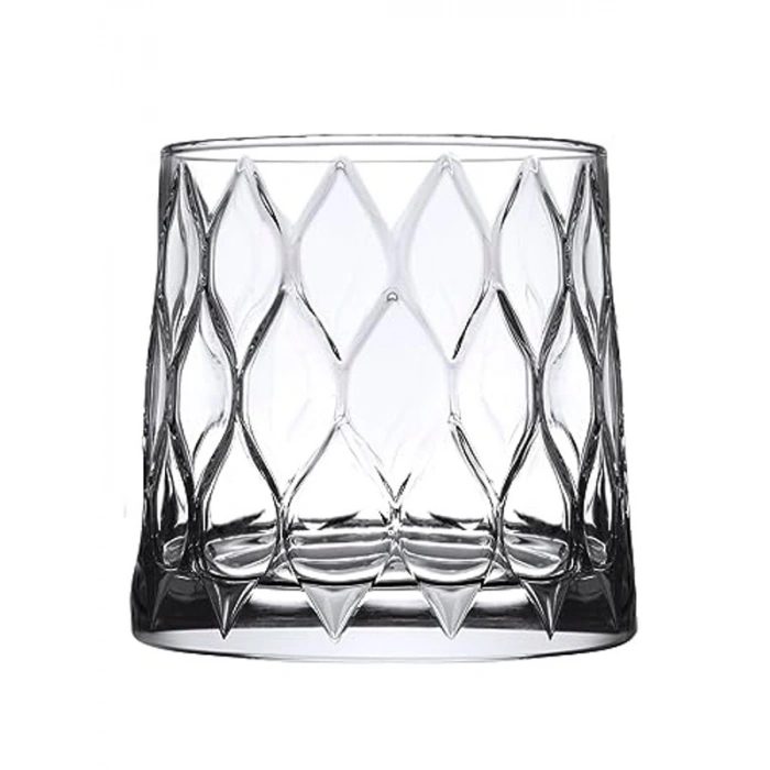 4 Parça Şeffaf 300 cc Cam Viski Bardağı, Şık Tasarım