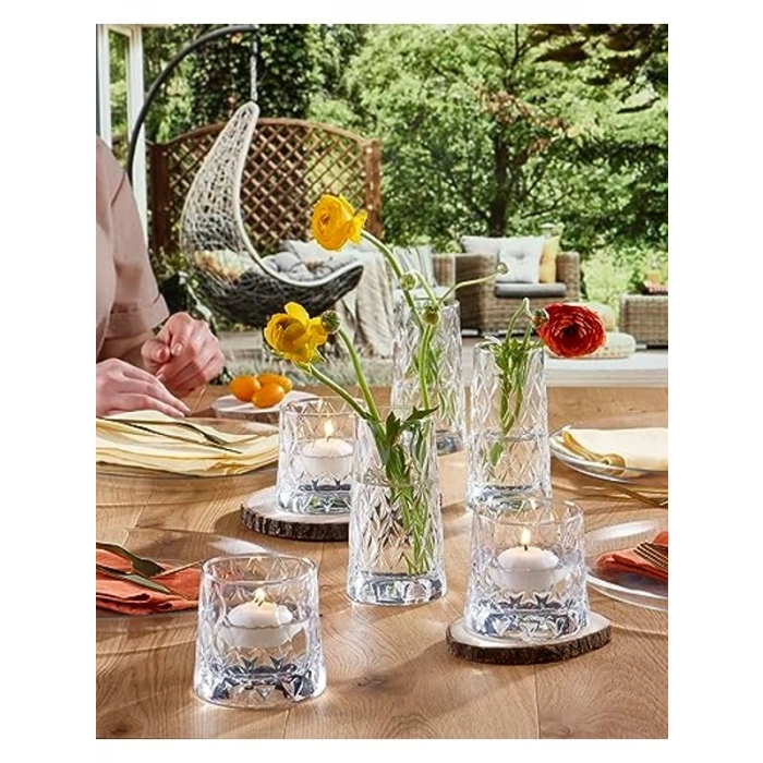 4 Parça Şeffaf 300 cc Cam Viski Bardağı, Şık Tasarım