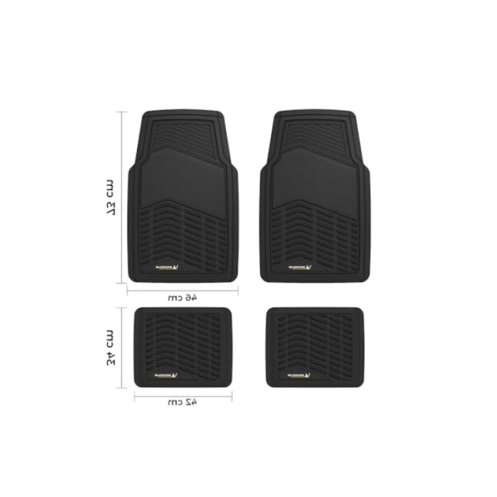 4 Parça Universal 3D Havuzlu Oto Paspas - Tüm Araçlara Uyumlu