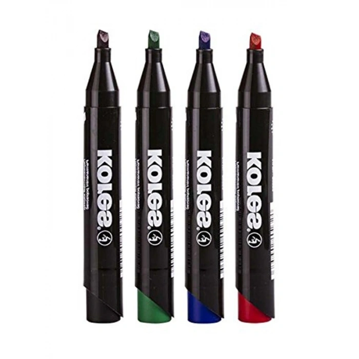 4 Renk Kalıcı Marker Seti - 3-5 mm Konik Uç